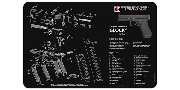 Pistolen Putzmatte TekMat 17" - GLOCK Gen5, Bild 1